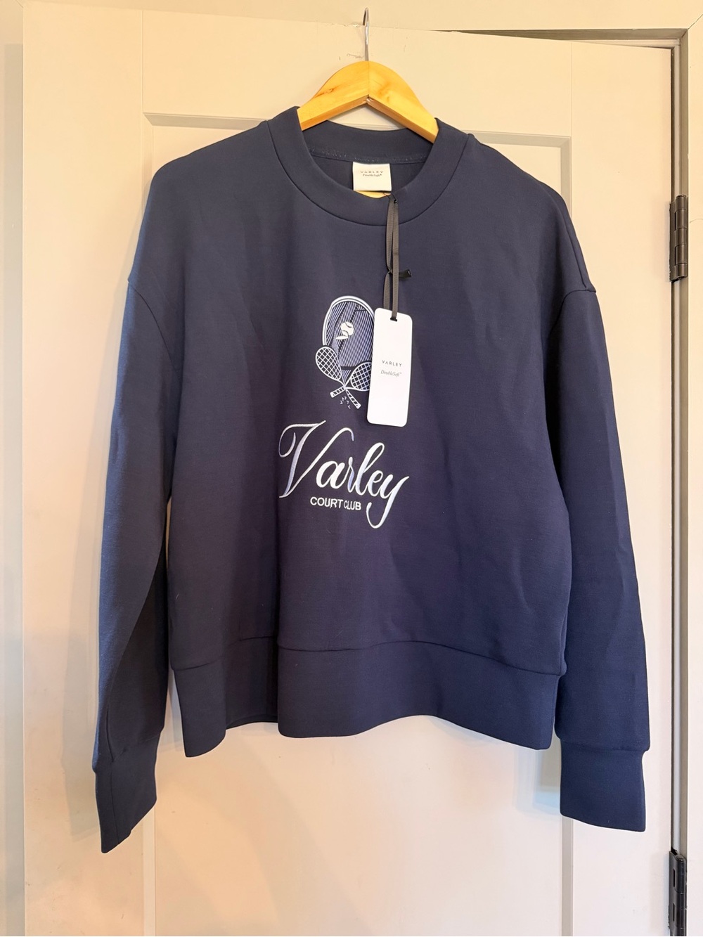 Varley Navy Court Club Pullover Sweatshirt